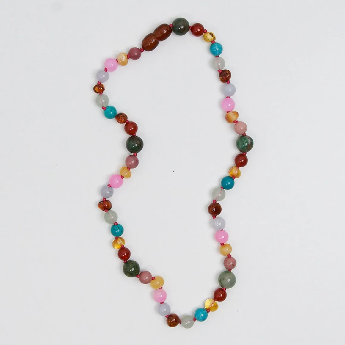 Billie Kids Necklace in Rainbow Gemstones by Nirrimis