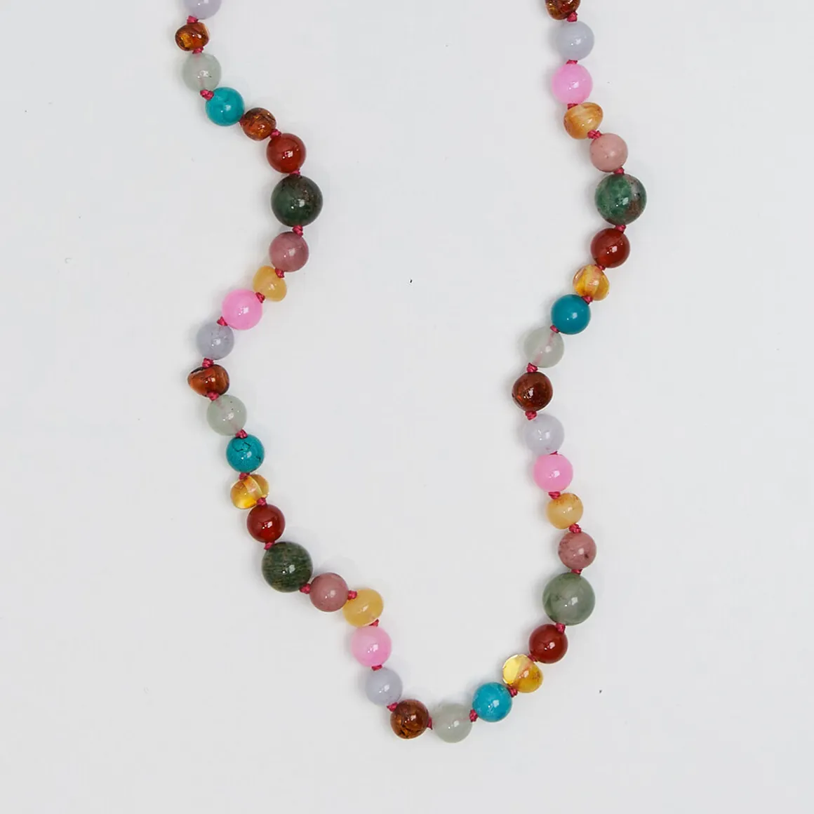 Billie Kids Necklace in Rainbow Gemstones by Nirrimis