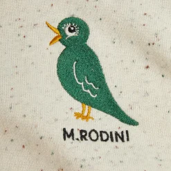 Bird Embroidered Sweatpants in Off White by Mini Rodini