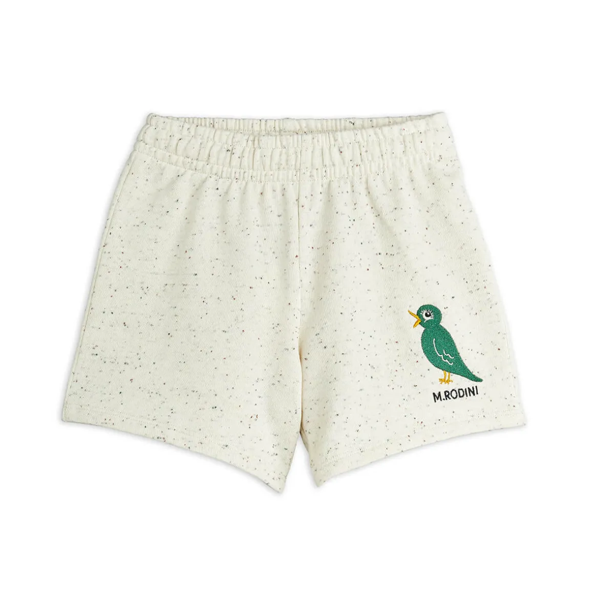 Bird Embroidered Sweatshorts in Off White by Mini Rodini
