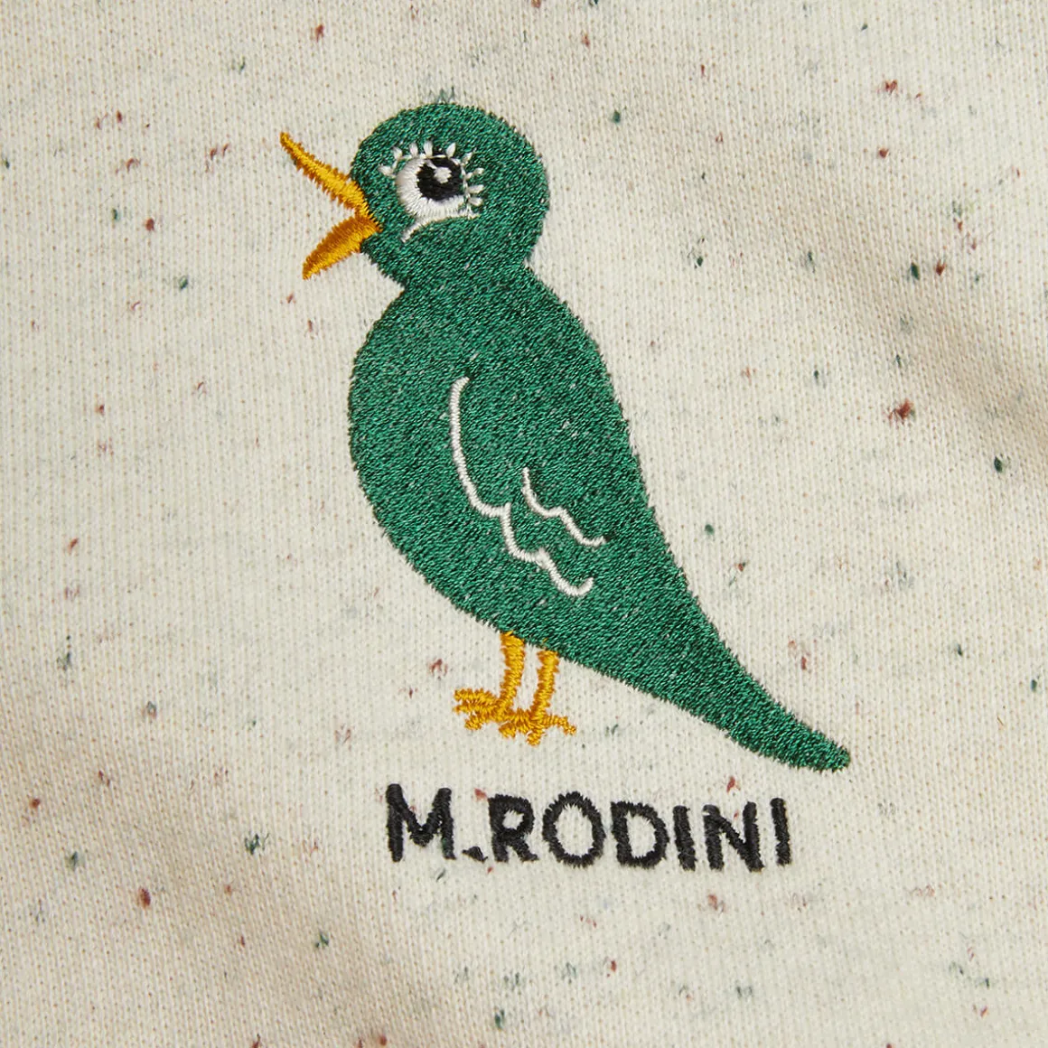 Bird Embroidered Sweatshorts in Off White by Mini Rodini