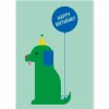 Birthday Balloon Dog Greetings Card by Dicky Bird