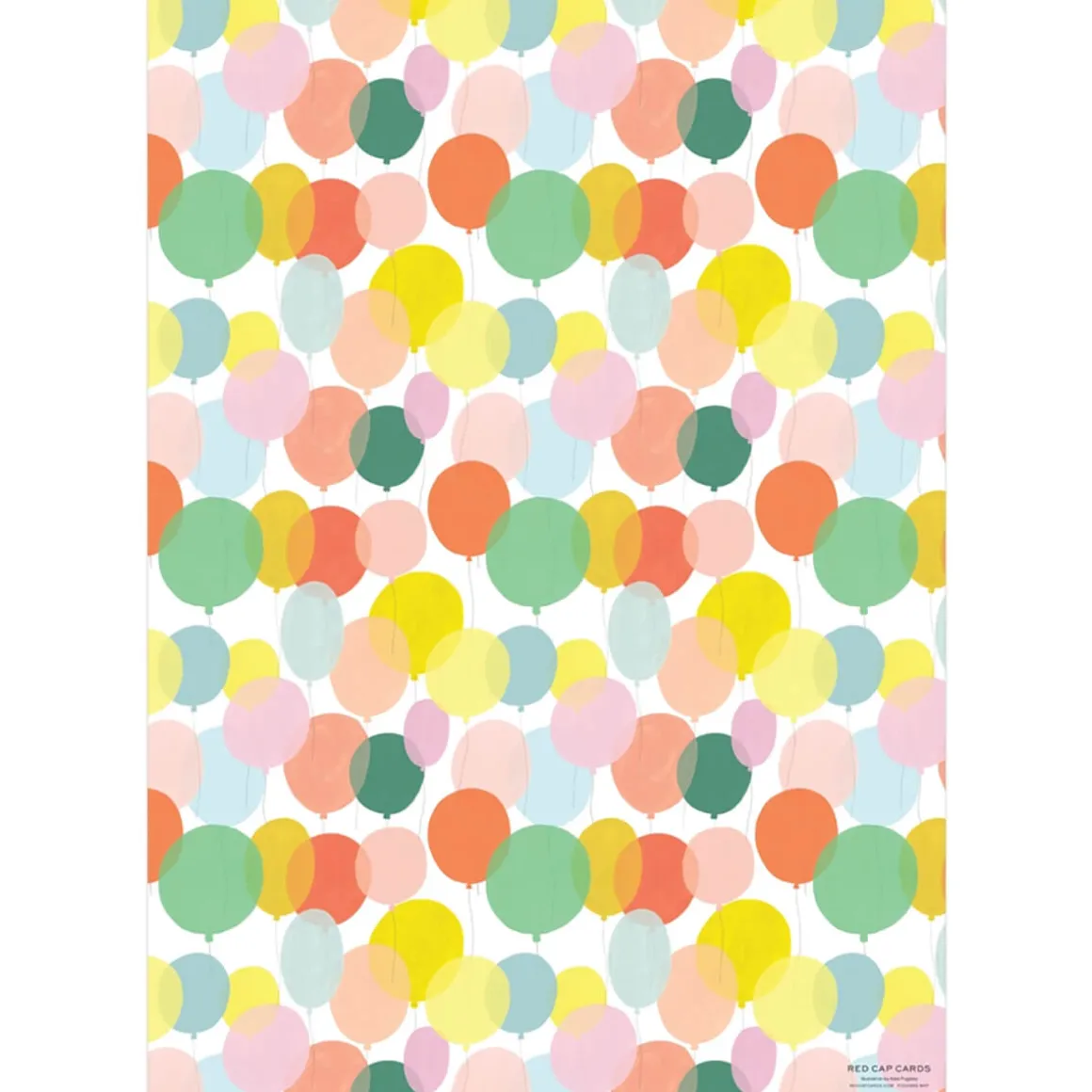 Birthday Balloons Gift Wrap by Red Cap Cards