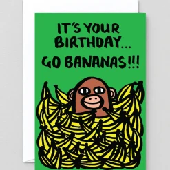 Birthday Bananas Greetings Card by Alice Bowsher for Wrap