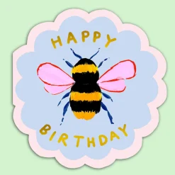 Birthday Bee Shaped Greetings Card by Eleanor Bowmer