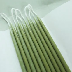 10 Birthday Candles in Moss by Wax Atelier