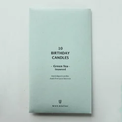 10 Birthday Candles in Seaweed by Wax Atelier