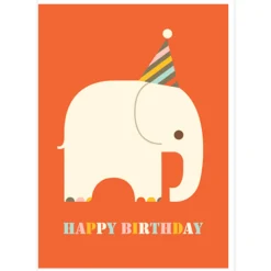 Birthday Elephant Greetings Card by Dicky Bird