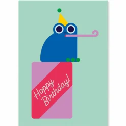 Birthday Frog Greetings Card by Dicky Bird