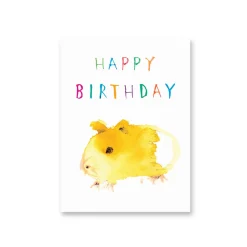 Birthday Guinea Pig Mini Greetings Card by Dominic Early for Earlybird Designs
