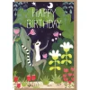 Birthday Lemur Greetings Card by Bex Parkin for Earlybird Designs