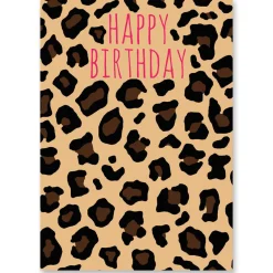 Birthday Leopard Print Greetings Card by Bex Parkin for Earlybird Designs