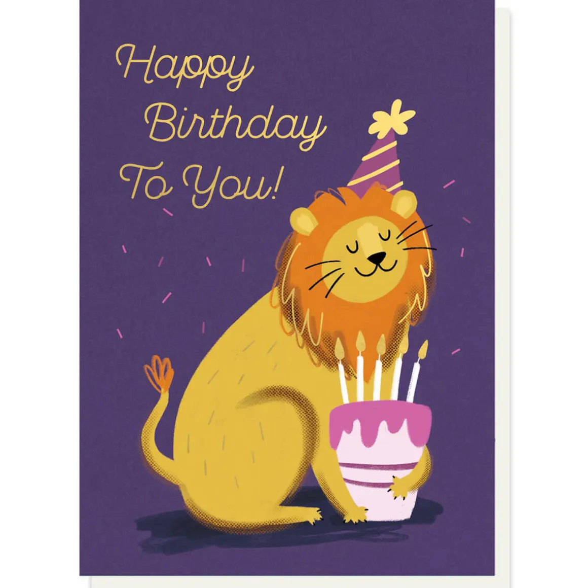 Birthday Lion Greetings Card by Stormy Knight