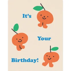 Birthday Oranges Greetings Card by Maria Ramos for Wrap