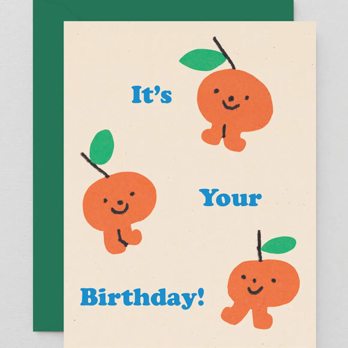 Birthday Oranges Greetings Card by Maria Ramos for Wrap