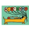 Birthday Sausage Dog Greetings Card by Alice Bowsher for Wrap