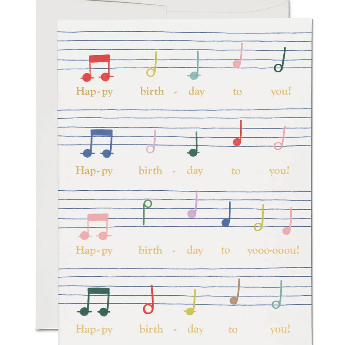 Birthday Song Greetings Card by Red Cap Cards