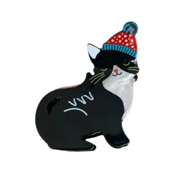 Black And White Christmas Kitty Hair Claw by Hello Sakura