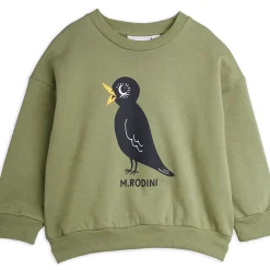 Blackbird Sweatshirt in Green by Mini Rodini