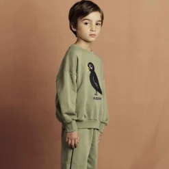 Blackbird Sweatshirt in Green by Mini Rodini