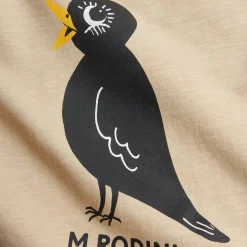 Blackbird Tee in Beige by Mini Rodini