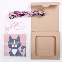Black Cat Picture Frame Needlepoint Kit by Sozo
