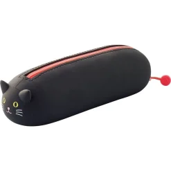 Black Cat PuniLabo Lying Pen Pouch by Lihit Lab