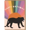 Black Panther Greetings Card by Elena Essex for Earlybird Designs
