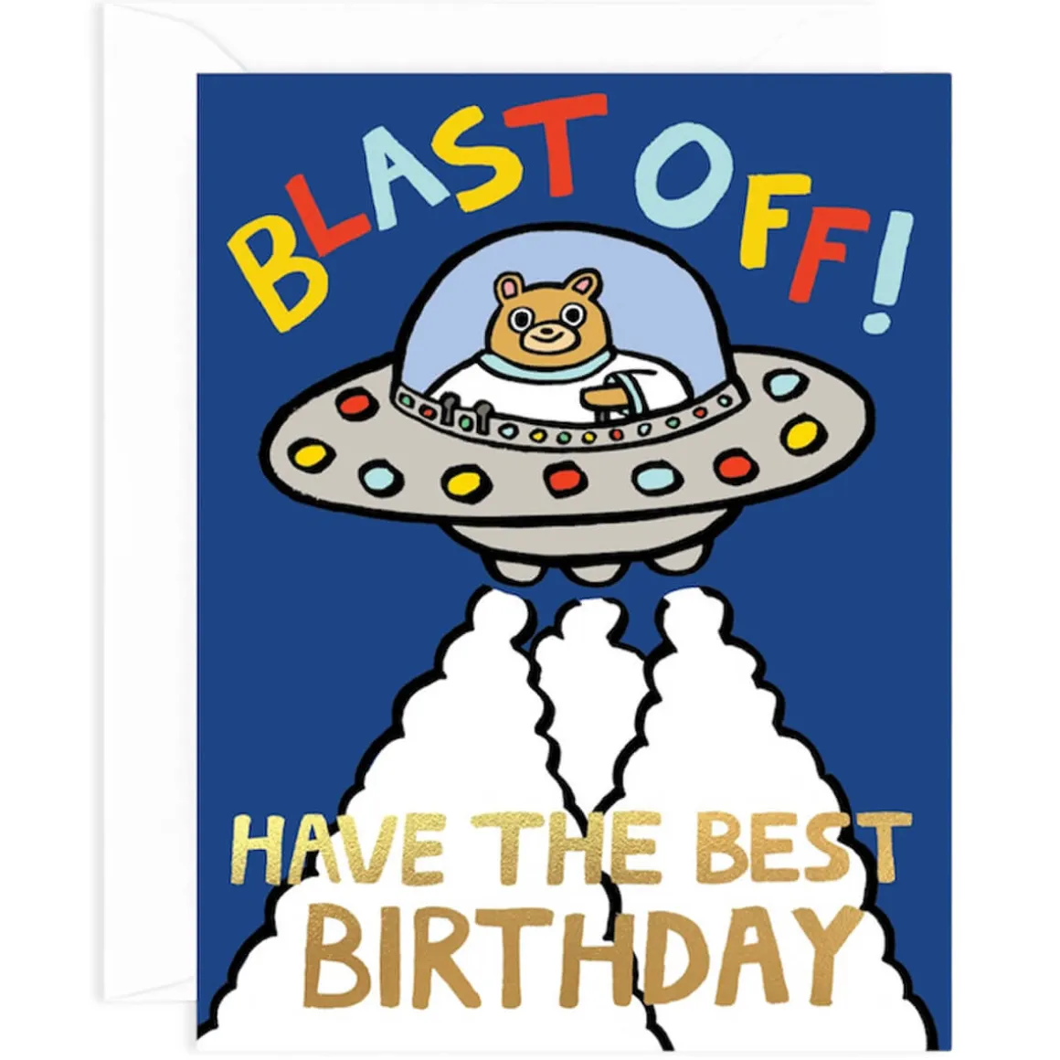 Blast Off Birthday Greetings Card by Alice Bowsher for Wrap