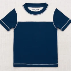 Bleacher Colourblock Tee in Marine Blue by Misha & Puff