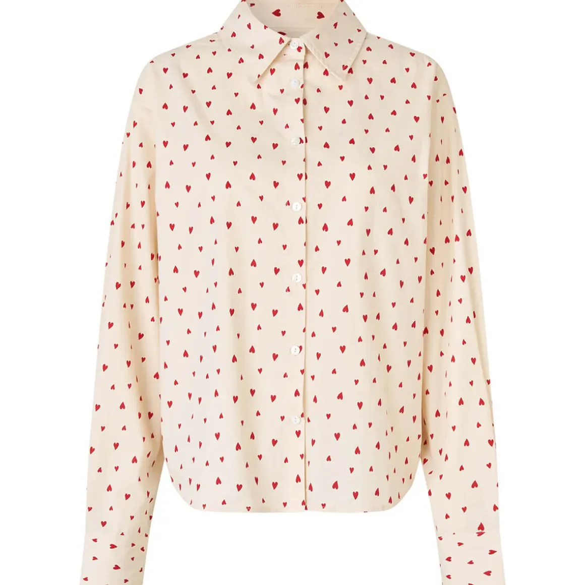 Bleeker Shirt in Red Hearts by Lollys Laundry