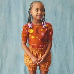 Bloomers in Gingerbread Tisbury Garden by Misha & Puff - Last Ones In Stock - 3-5 Years