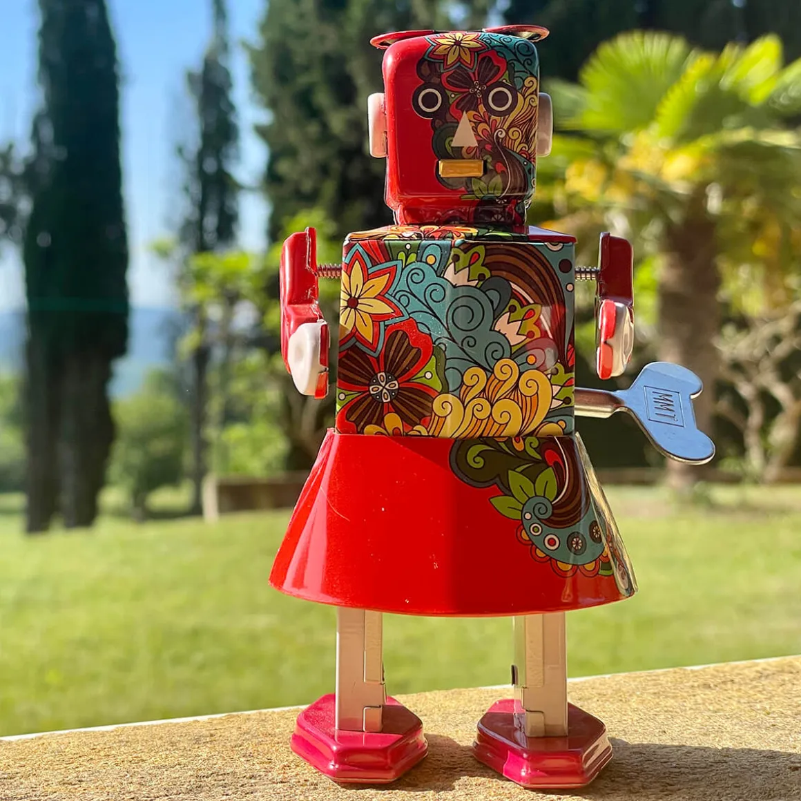 Blossom Bot Wind Up Tin Robot (Limited Edition) by Mr & Mrs Tin