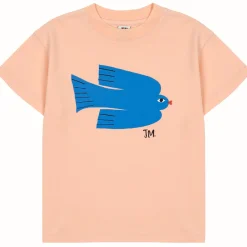 Blue Bird T Shirt in Coral by Jelly Mallow