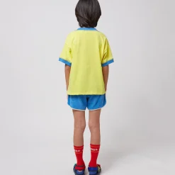 Blue Colour Block Terry Shorts by Bobo Choses