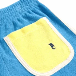 Blue Colour Block Terry Shorts by Bobo Choses