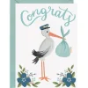 Blue Stork Baby Greetings Card by LoveLight Paper