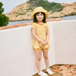 Bobbi Romper in Golden Ochre Radish Root by Misha & Puff
