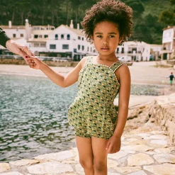 Bobbi Romper in Lawn Stamps by Misha & Puff