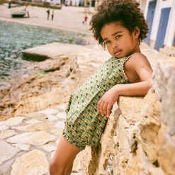 Bobbi Romper in Lawn Stamps by Misha & Puff