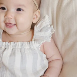 Bonnie Romper in Sky Stripe by Quincy Mae