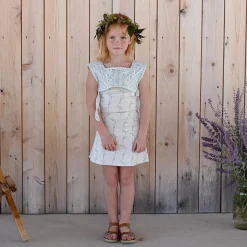 Botanical Crochet Pinny in Ivory by Iver & Isla