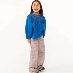 Bows Straight Jeans in Taupe by Tinycottons