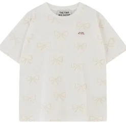 Bows Tee in Off White by The Tiny Big Sister