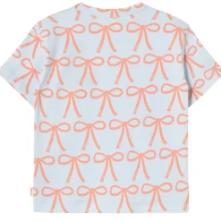 Bows Tee in Pastel Blue by Tinycottons