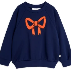 Bow Sweatshirt in Blue by Mini Rodini