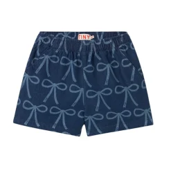 Bows Woven Shorts in Blue Denim by Tinycottons