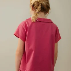Boxy Collar Top in Cherry by Gray Label