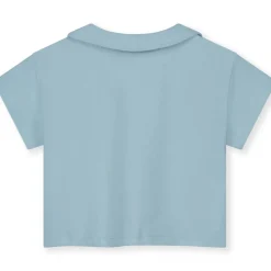 Boxy Collar Top in Sky by Gray Label
