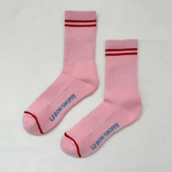 Boyfriend Adult Socks in Amour Pink by Le Bon Shoppe